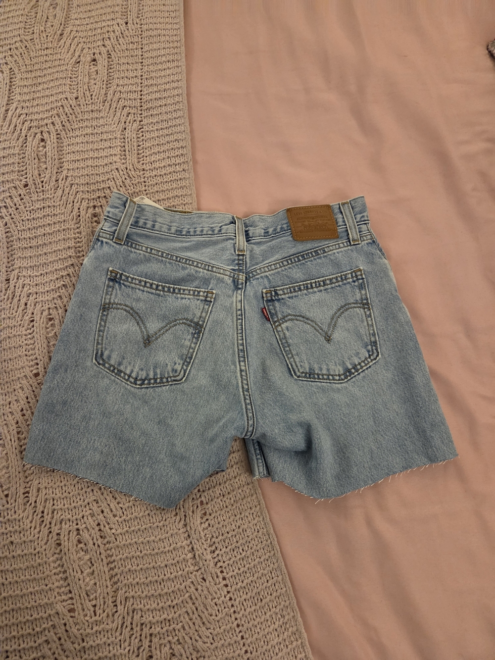 Levi's Light Blue Denim High-Waist Shorts
